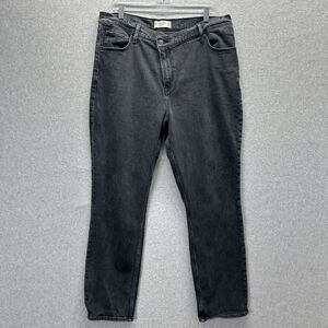 Abercrombie & Fitch Jeans Womens Size 33 US 16 Black 90s Slim Straight Ultra HR